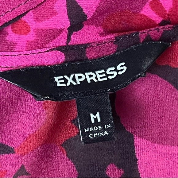 Vtg Y2K Express Sheer Floral Ruffle Top M Dark Romantic Goth Fairy Coquette - Picture 10 of 11